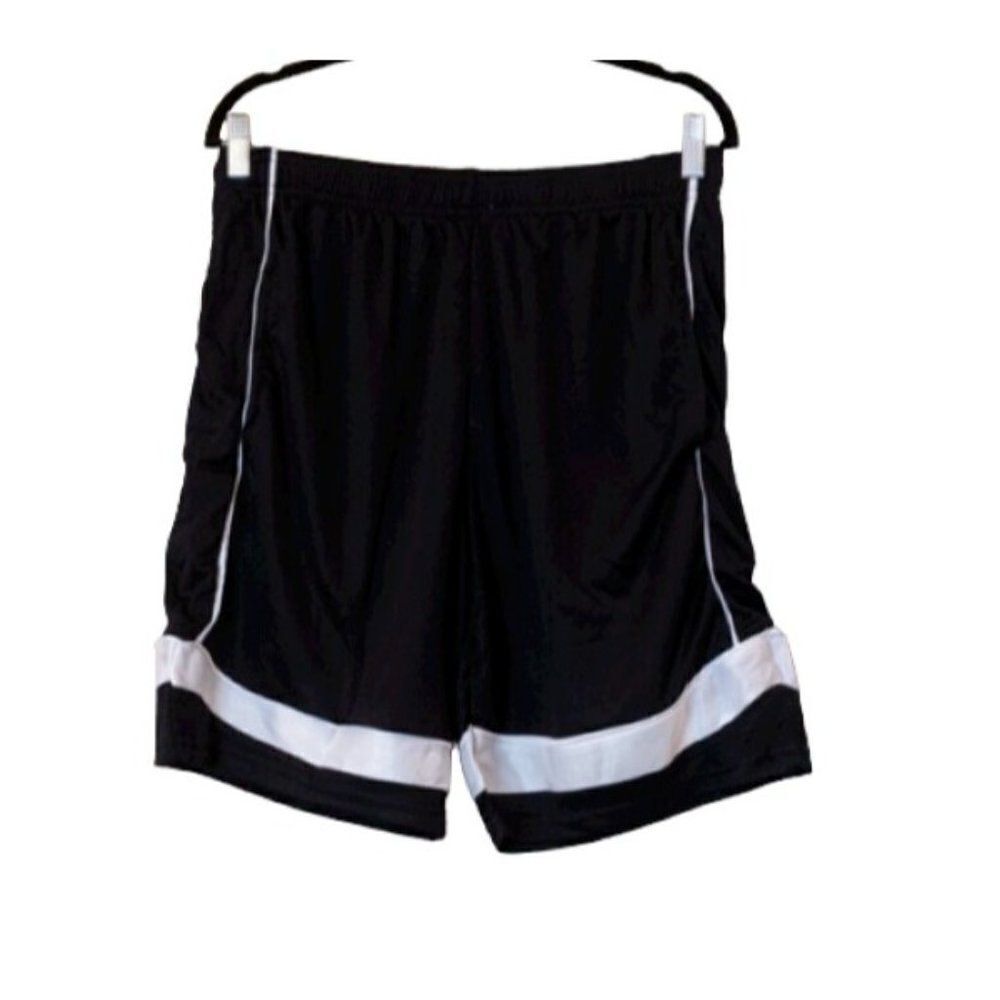 Ultra Performance Mens Size XL Black White Elastic Waist Pull On Athletic Shorts